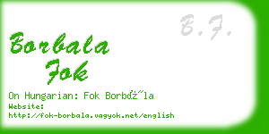 borbala fok business card